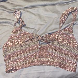 AE crop top with keyhole front